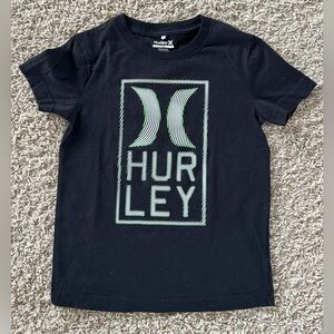 Hurley Kids Black and Green Logo Tee